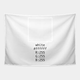 White Hex and RGB Code Tapestry