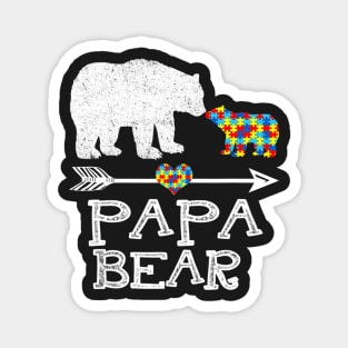 Bear Autism Puzzle Awareness Papa Bears Father Day Magnet