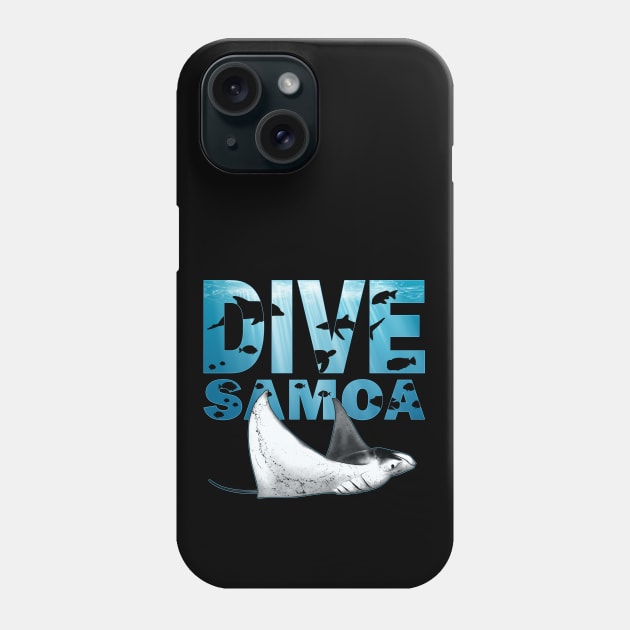 Giant Manta Ray Dive Samoa Phone Case by NicGrayTees