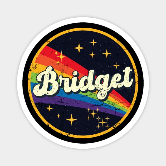 Bridget // Rainbow In Space Vintage Grunge-Style Magnet by LMW Art