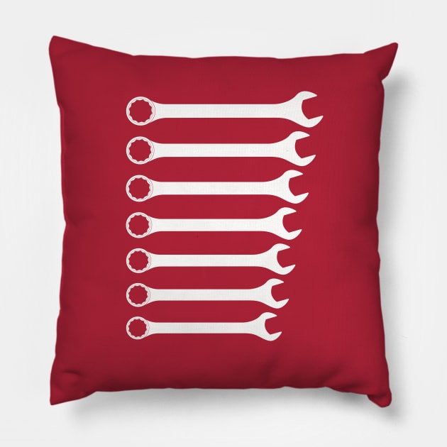 Bag of Spanners Pillow by MoonshedAlpha