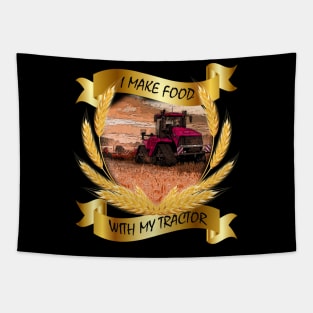 I make food with my tractor - no farmers no future Tapestry