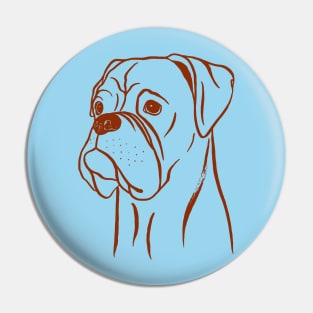 Boxer (Blue and Brown) Pin