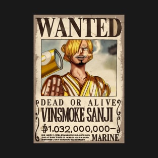 NEW BOUNTY WANTED VISMOKE SANJI T-Shirt