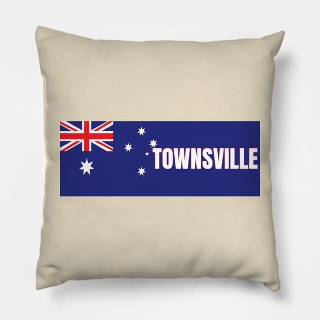 Townsville City in Australian Flag Pillow by aybe7elf