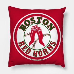 Boston Red Horns Pillow