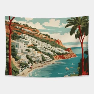 Skyros Greece Tourism Vintage Travel Poster Tapestry