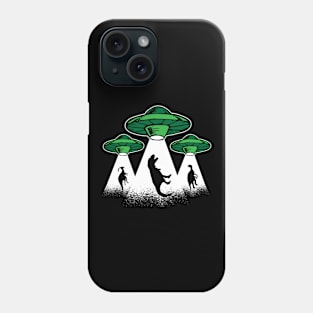 Alien Abduction - Funny Dinosaur Lover UFO Spacecraft Dino Phone Case