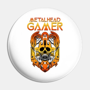 Metalhead Gamer Orange Pin