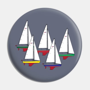 Harbor 20 Sailboats Racing Pin