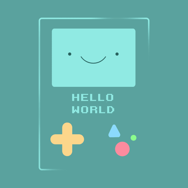 Cute Adventure Time Bmo Hello World Programmer Programming Female by yellowpomelo