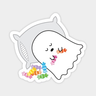 Gordie the Ghost (too much candy, fell asleep) | by queenie's cards Magnet
