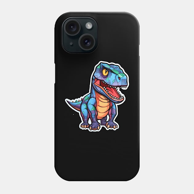 Colorful Geometric Dinosaur Phone Case by VelvetRoom