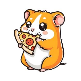 Hamster Eating a Slice of Pizza T-Shirt