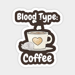 Blood Type Coffee Cat Magnet