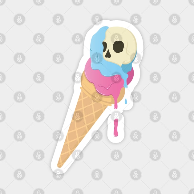 Ice Cream Skull Magnet by Marzuqi che rose