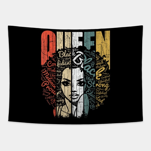 African American Shirt For Educated Strong Black Woman Queen T shirt Tapestry by Tisine