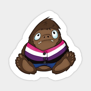 Pride Bigfoot Genderfluid Vest Magnet