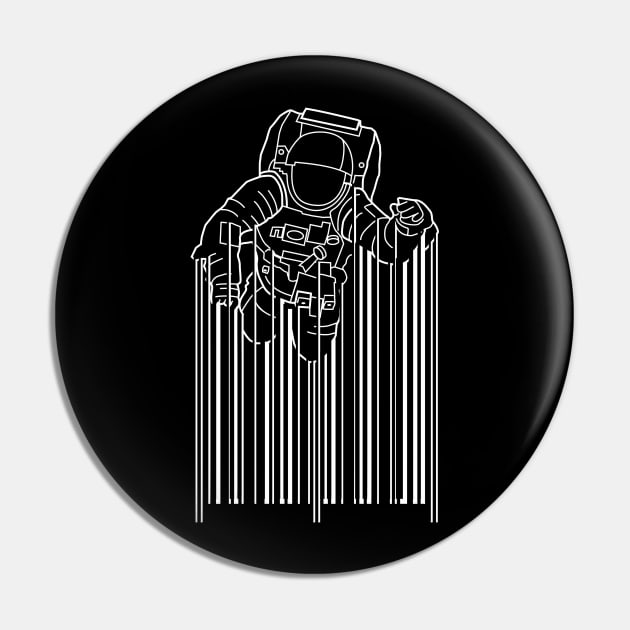 Astronaut Barcode Pin by EddieBalevo