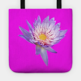 Nymphaea Stellata or Star Lotus Flower. Flower Art Tote