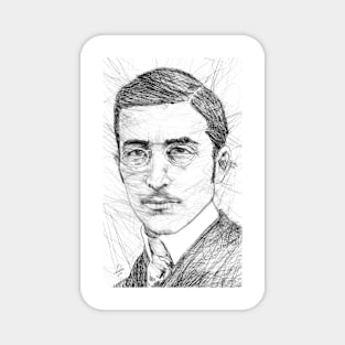 STEFAN ZWEIG pencil portrait .1 Magnet