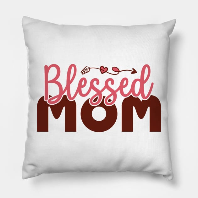 Blessed Mom Pillow by Mako Design 