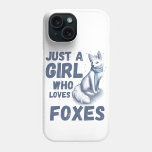 Just a girl who foxes cute colorful fox Phone Case