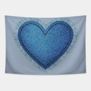 Denim Heart Tapestry