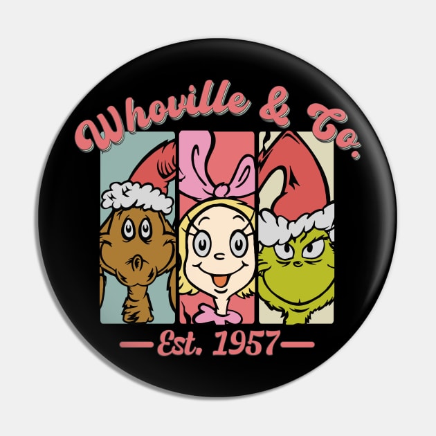 Whoville Christmas Design T-Shirt Pin by teepro