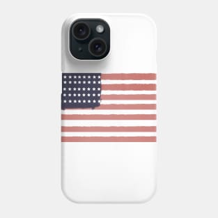 Retro, USA, American Flag, Patriotic, Hand-Painted Weathered Flag, Vintage Design Phone Case