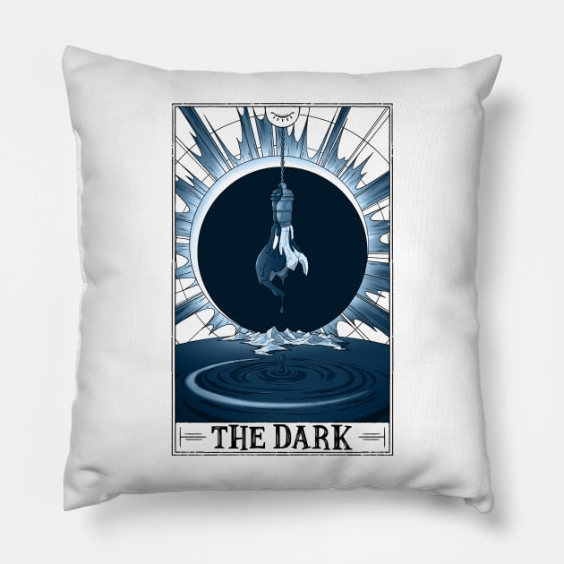 The Dark Tarotesque (light) Pillow by Rusty Quill