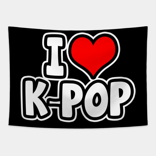 I Love K-Pop Tapestry by LunaMay