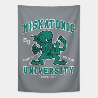 Miskatonic University Cthulhu Mascot - Creepy Cute Vintage Distressed Lovecraft Tapestry