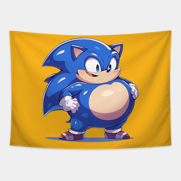 chubby sonic Tapestry by dorapeterx