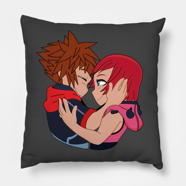 Sora and Kairi Pillow by garciajey