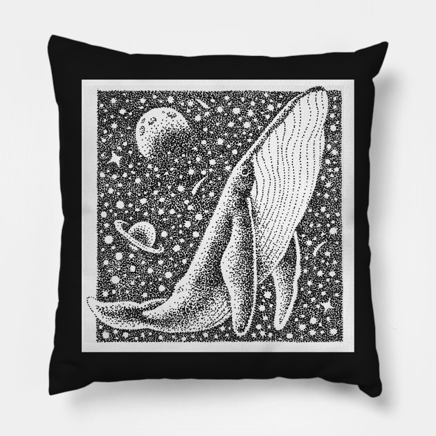 Space whale Pillow by NatureDrawing