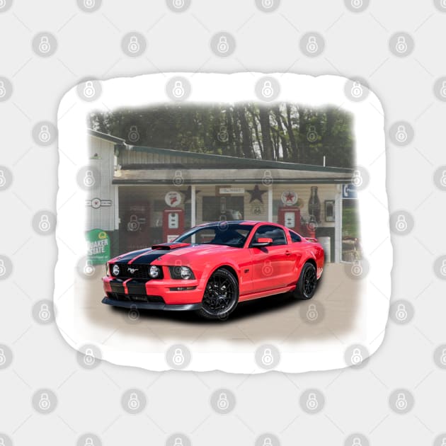 2008 Mustang GT in our covered bridge series Magnet by Permages LLC