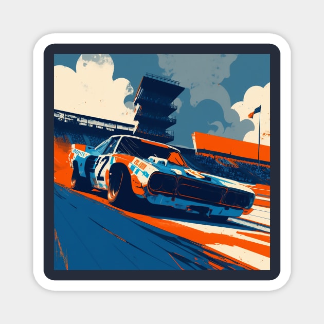 70s Race Car Magnet by DavidLoblaw