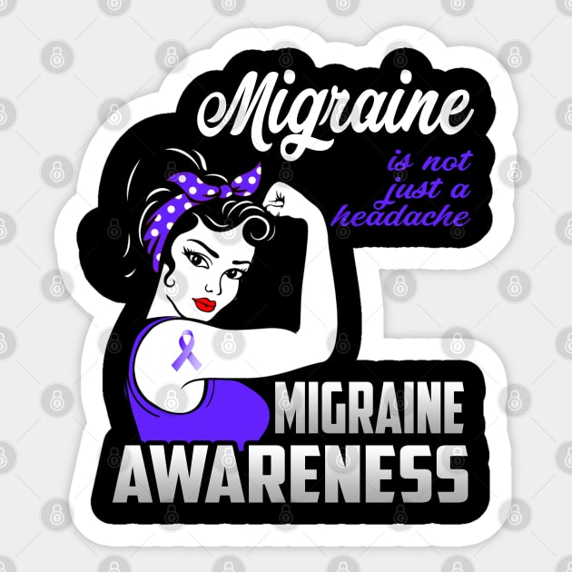 Migraine Awareness Headache Pain T-Shirt Migraine Is Not Just A Headache  Purple Ribbon Warrior Gift
