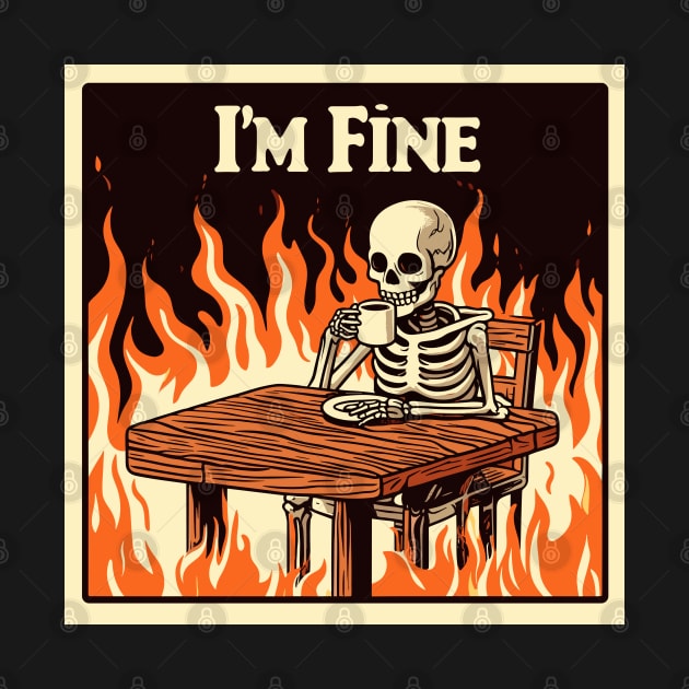 i'm fine everything is fine i drink coffee by TomFrontierArt