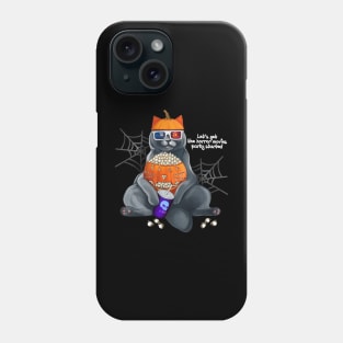 Horror movies Halloween party cat Phone Case