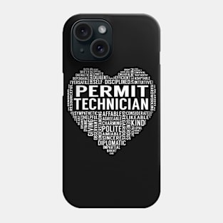 Permit Technician Heart Phone Case