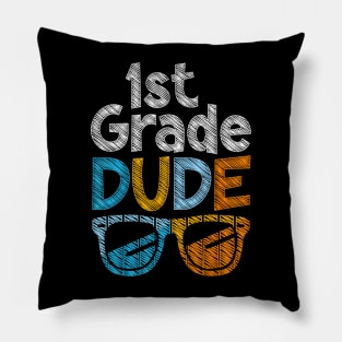 1St Grade Dude Back To School First Grade Student Pillow