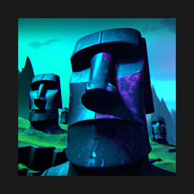 Easter Island in a Distant Techno Future by Star Scrunch