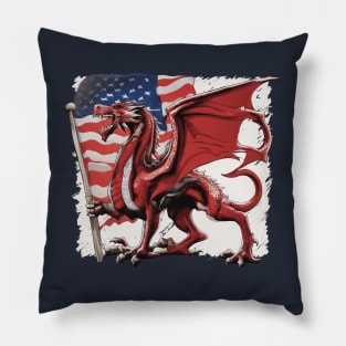 American Welsh, Welsh American, Cymru USA Pillow