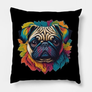 Colourfull Pug Pillow