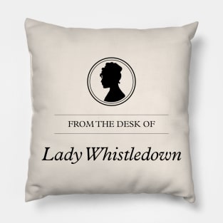 Lady Whistledown stationery, from the desk of Lady Whistledown of Bridgerton Pillow