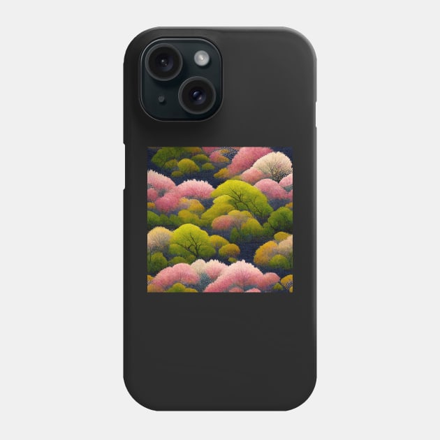 The Mountains of Spring Pattern Phone Case by kansaikate