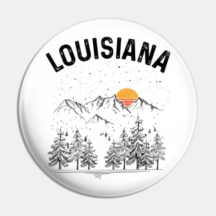 Louisiana State Vintage Retro Pin