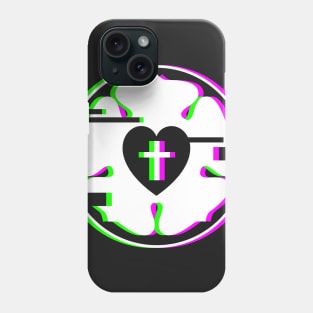 Retro Glitch Luther Rose | Lutheran Church Phone Case